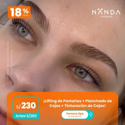 ¡Lifting de Pestañas + Planchado de Cejas + Tinturación de Cejas! 😍 - Tamara Spa (a Domicilio)