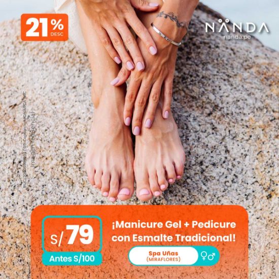 ¡Manicure Gel + Pedicure con Esmalte Tradicional! 😍 - Spa Uñas (MIRAFLORES)