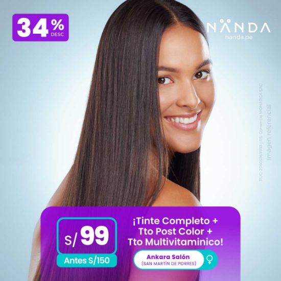¡Tinte Completo + Tto Post Color + Tto Multivitamínico! 😍 - Ankara Salón (SAN MARTIN DE PORRES)